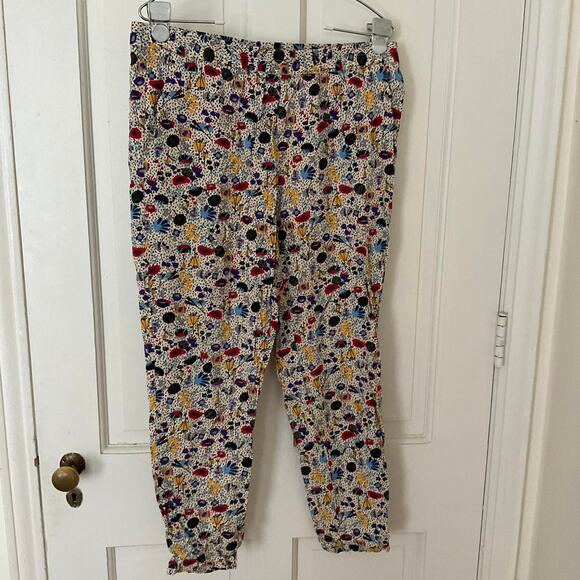 H&M Multicolor Floral Pants - size 12 - Picture 2 of 3